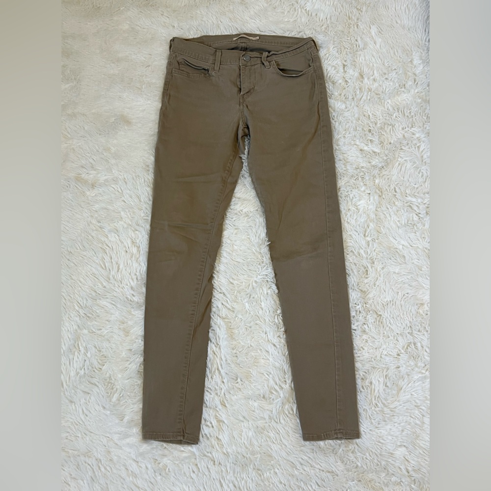 Levi’s 710 Super Skinny Jeans Women’s Size 28 Khaki Stretch Mid Rise